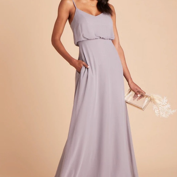 Birdy Grey Gwennie Chiffon Silver Gray Grey Bridesmaid Bridesmaids Dress - Picture 1 of 3